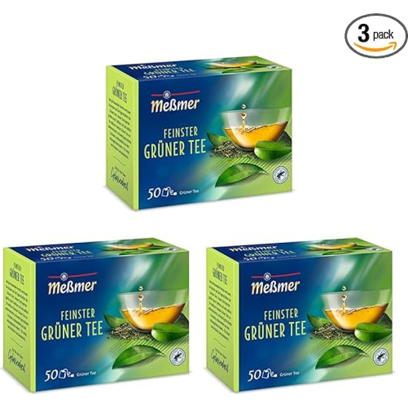 Meßmer Green Tea | 3 x Green Tea Value Pack | 150 Tea Bags | Green Tea | Gluten Free | Lactose Free | Vegan