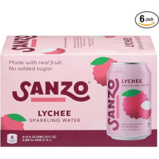 Sanzo Lychee Sprudelwasser, 6 Stück, 12 FZ