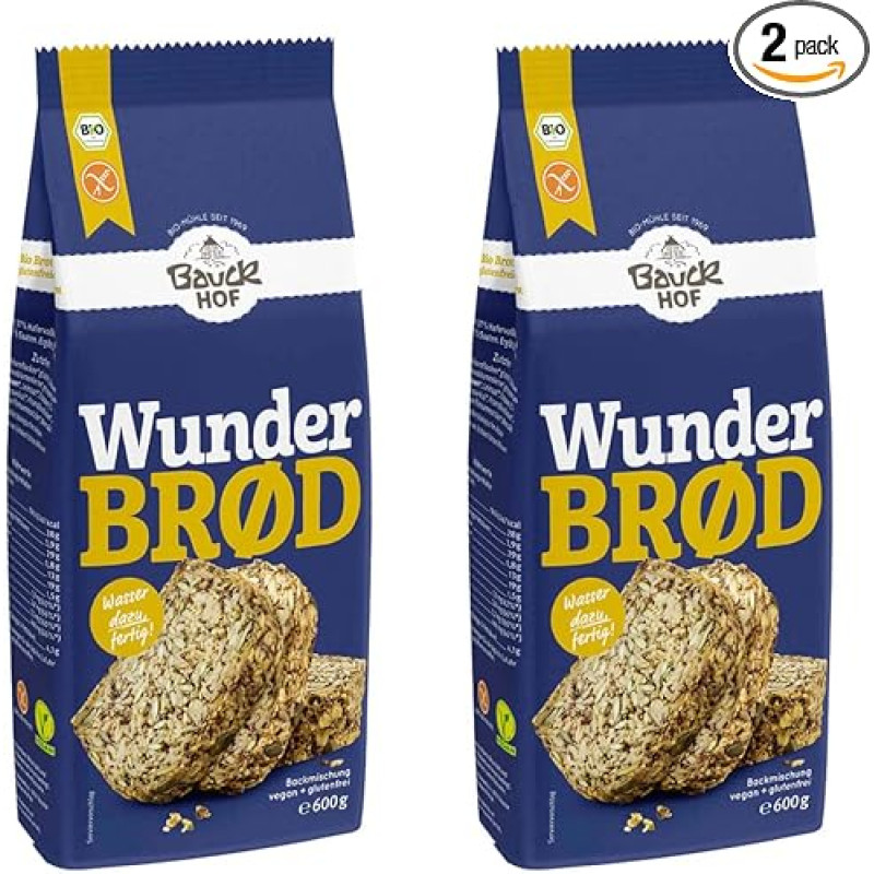 Bauckhof Wunderbrd Gluten Free Organic (2 x 600 g)