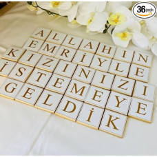 Gold | Engagement Chocolate | Traditional Turkish Culture | Kiz Isteme Sticker Gold | Engagement | Allahin Emriyle Kizinizi Istemeye Geldik