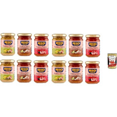 Rio Mare Pesto al Tonno Test Pack, Tuna Pesto Cooking Sauce with Almonds and Pecorino - with Pistachios and Lemon - with Black Olives and Chili 12 x 130 g + Italian Gourmet Polpa 400 g