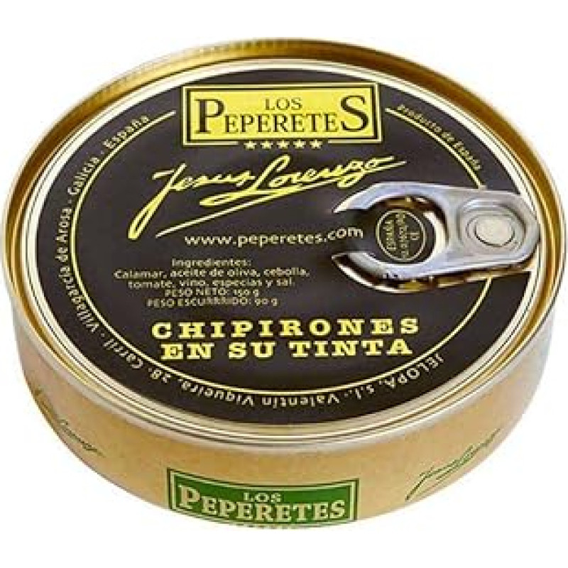 Kūdikių kalmarai rašale, Chipirones en su Tinta Jelo, Los Peperetes, 120g