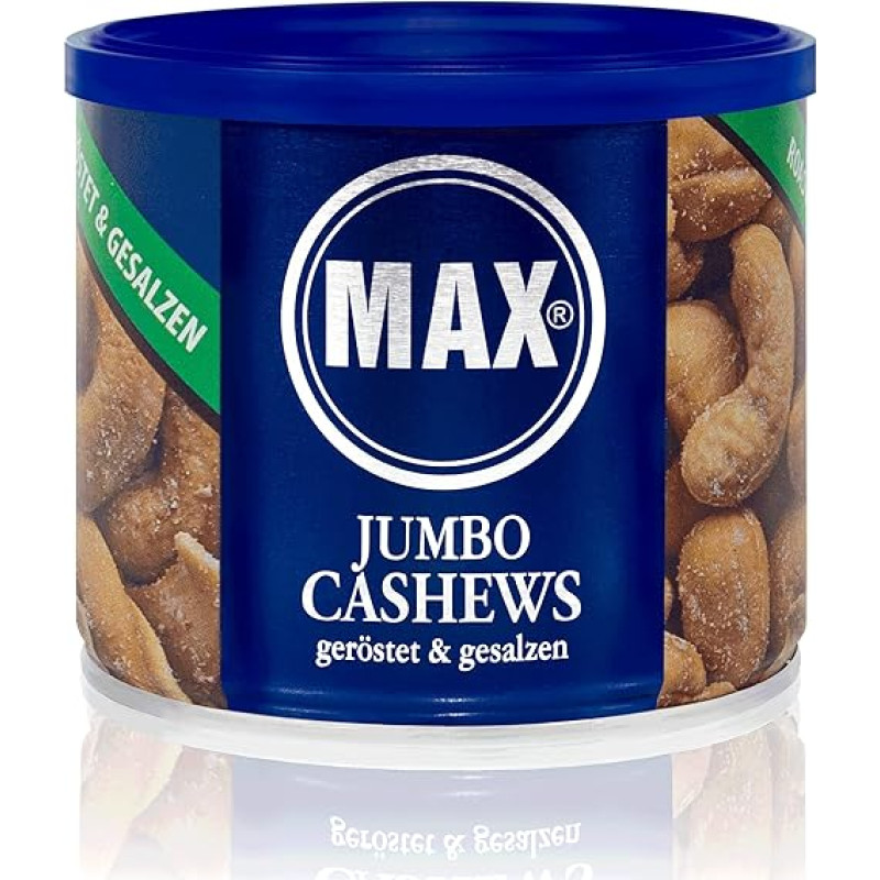 MAX Jumbo Cashews Roasted and Salted (Pack of 6)