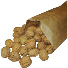 FRUCHTVERSAND24® French Walnuts (Grenobler), 1 kg, Thickness Assortment 32/+, Untreated, Intensely Aromatic, Bright Indoor Fruit, Fresh Product from the Latest Harvest