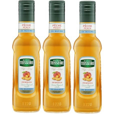 Mathieu Teisseire Drinks Syrup 250 ml - For Cocktails, Coffee, Sorbets, Ice Smoothies and Much More Sugar Free (3 Pack, Peach 0%)