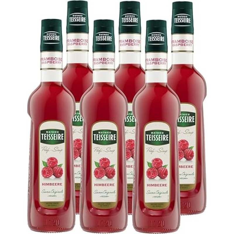 Mathieu Teisseire Drink Syrup Raspberry 0.7 L Cocktails (Pack of 6)