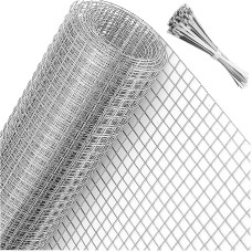 Edelstahl-Drahtgewebe, 0,4 Zoll-Edelstahl-Drahtgeflecht, Balkontreppenzaun, Gartenzaun-Geflügelnetz (23,6 Zoll X 49,5