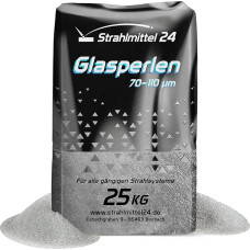 25 kg Stiklo rutuliukai Smėliavimo meistras Smėliavimo priemonė 70-110 µm stiklo rutuliukai Smėliavimo mikro stiklo rutuliukai