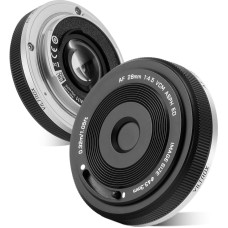 VILTROX 28 mm F4.5 Full Frame Auto Focus Pancake Lenses Chips Size Ultra Thin for Sony E Mount Camera Lenses FE Compatible with Sony a7 a7C a7RIII a7RIV a7RV a9 a6400 (Black)
