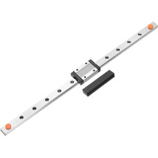 sourcing map MGN12 330mm Linear Guide Rail with MGN12H Slide Block and Plastic Mini MGN12 Linear Guide for DIY 3D Printer and CNC Machine, Black