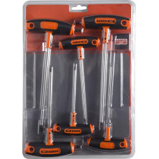 Bahco 903T-2 T-Handle Screwdriver Set for Torx Head Screws, Silver/Black/Orange, Set of 6 Pieces
