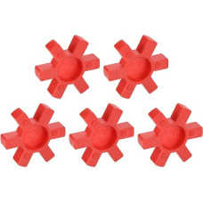 5 Stück L90 Backenkupplungseinsatz, Urethan, flexibel, massiver Backenkupplung, Mitteleinsatz für L-Backenkupplung, L-Backenkupplung, Set, Rot