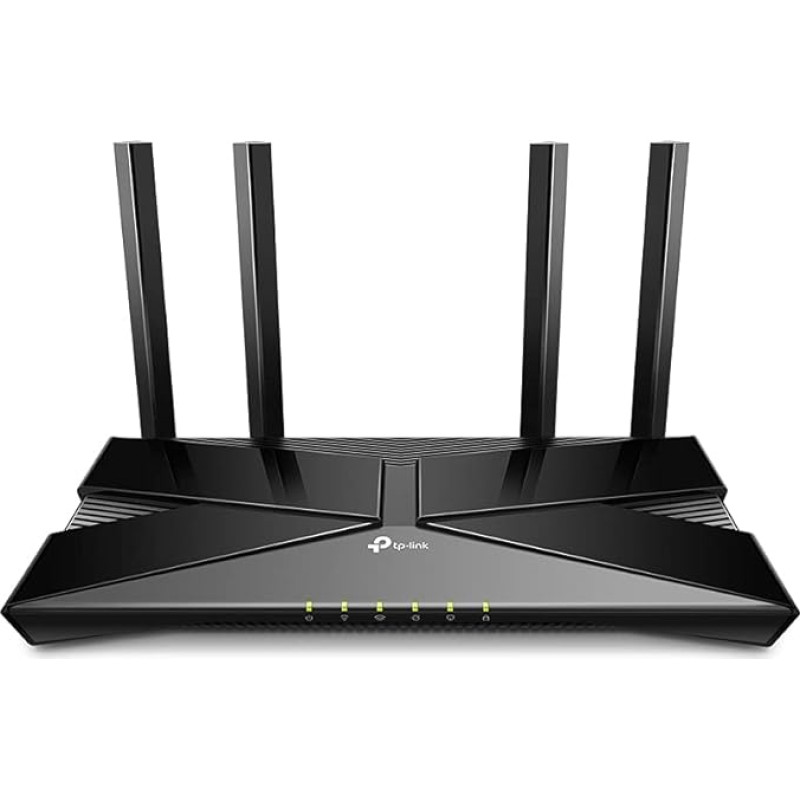TP-Link Archer AX10 Wi-Fi 6 WLAN maršrutizatorius (1202 Mbps 5 GHz, 300 Mbps 2,4 GHz, 4 × Gigabit LAN prievadai, prieigos taško režimas, HomeCare, suderinamas su Alexa), juodas