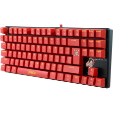 FRTEC Mechanical Gaming Keyboard with Wired TKL, One Piece Luffy, Brown, Touchscreen, Anti-Ghosting, Compatible with PC, Mac, PS5, Switch, Xbox Series X/S (QWERTY) (One Piece Keyboard)