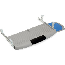 Emuca 3196621 Sliding Underdesk Keyboard Platform with Auxiliar Mouse Tray, Grey