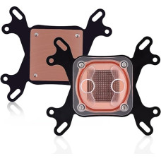 Diyeeni Universal CPU Cooler Water Cooler for Intel 775/1150/1155,1366 AMD AM2/AM3/AM3+, PC Water Block CPU Water Block G1/4 Thread, 50 x 50 mm Copper Base, Includes Mounting Material