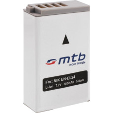 Battery + (MAINS/CAR) Charger en-el24 enel24 with info chip Intelligent Battery System for Nikon 1 Nikon 1J5 J5, [Li-ion, 7.2 V, 800 mAh]