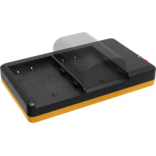 Dual Charger (Mains, USB) Compatible with Panasonic DMW-BLF19, Lumix DC-GH5 (M/EGK) / DMC-GH3 (A/H), GH4 (A/H/R/U) / Sigma BP-61, SD Quattro (H) - Includes 2A Power Supply (2 Batteries Can Be Charged