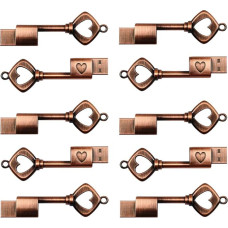 A Plus + 32 GB USB Memory Stick Key Shape USB Stick for Wedding and Photography (Pack of 10)