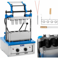 Royal Catering Waffle maker machine for baking wafer cones for ice cream 100-120 wafers / hour 55 x 70 mm.