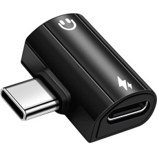 USB C to 3.5mm Headphone and Charger Adapter, 2 in 1 Type C to Audio Female with PD 60W Fast Charging Dongle for Stereo Earbuds for Most Type C Smartphones and Laptops