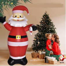 2 m Inflatable Santa Claus Outdoor, Inflatable Santa Claus with LEDs, Santa Claus Inflatable Christmas Decoration Outdoor Garden Decoration Santa Figure Outdoor