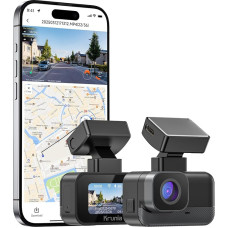 2K WiFi Mini Dashcam Auto, Frontkamera mit App, CPL-Unterstützung, Externes GPS, WDR-Nachtsicht, 24Std Parküberwachung, Magnethalterung, Superkondensator, 170° Weitwinkel Kamera