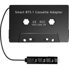 Cassette Bluetooth 5.1 Adapter for Car Radio Car Cassette Adapter Bluetooth Car Audio Cassette to AUX Adapter with Hi-Fi Stereo Hands-Free Function for Smartphones/MP3/CD Player/iPod on Car Radio