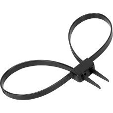 XINGO 15 Stück Kabelbinder Schwarz, 700mm x 12mm Heavy Duty Nylon Double Flex Zip Tie Handschellen, Zugfestigkeit 114 KG (Schwarze)