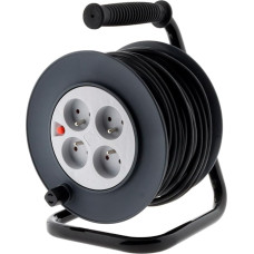 Zenitech - Ritė su 4 lizdais HO5VV-F 3G1mm² 25m + grandinės pertraukiklis