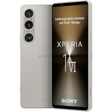 Sony Xperia 1 VI - 6.5 Inch 19.5:9 FHD+ HDR OLED 120Hz, Triple Lens with Innovative Sensor & ZEISS, 3.5 mm Audio, IP65/68, Platinum Silver, with Back Cover