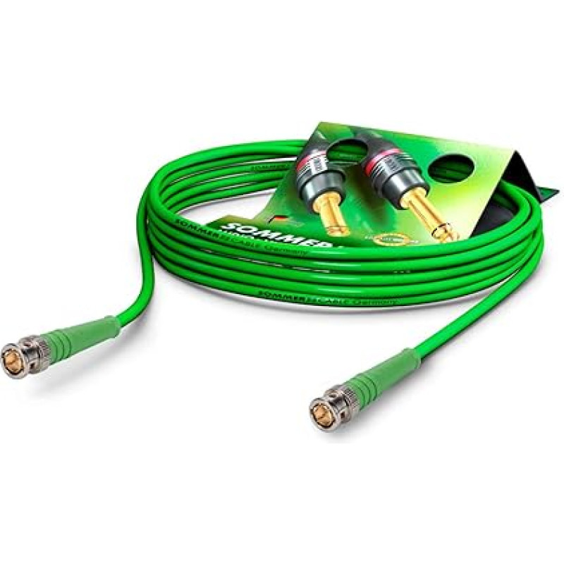 Summer Cable Video Patch Cable 6G-SDI / 4K SC-Vector 0.8/3.7, BNC 0.8/3.7-6G Hicon, Green (10 m)