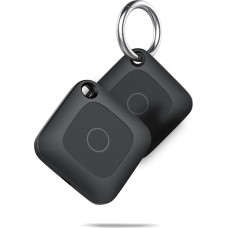 Hoxe Air Tracker Tag, Smart Tag Key Finder Compatible with Apple Where is (iOS Only), Smart Finder for Keys/Suitcase/Luggage, Loud Beep, Worldwide Tracking, Replaceable Battery, Pack of 2