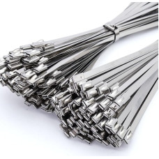 Metaliniai kabelių raiščiai 300 x 4,6 mm, nerūdijantis plienas, 1000 vnt.