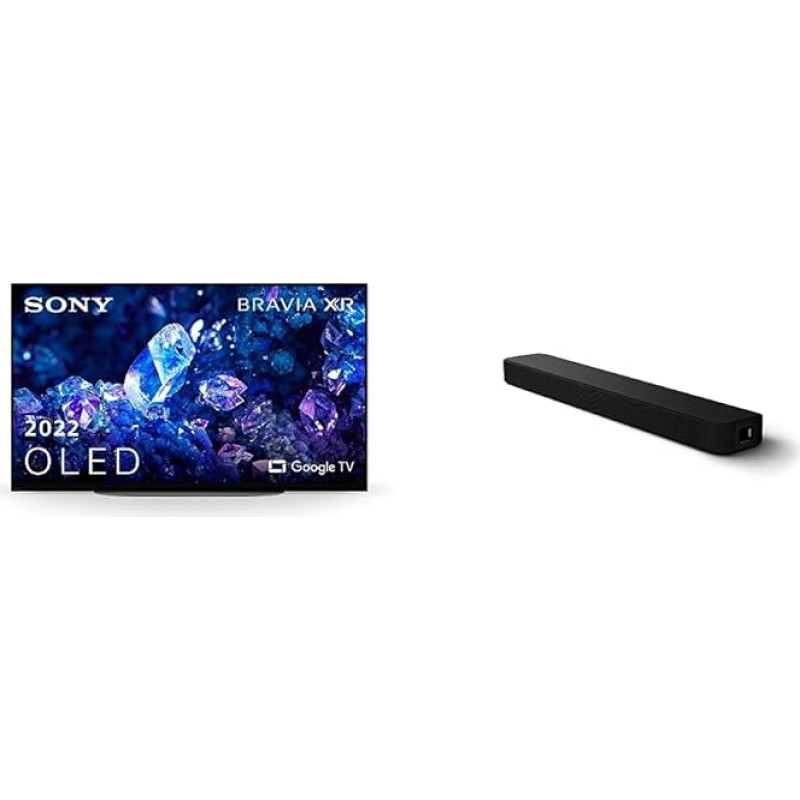 Sony XR-48A90K/P BRAVIA XR 48 Inch TV (OLED, 4K Ultra HD, High Dynamic Range (HDR), Smart TV (Google), 2022 Model) HT-S2000 3.1ch Dolby Atmos Soundbar, Black