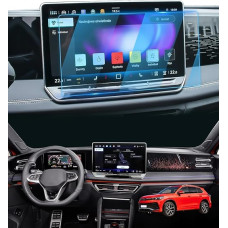 LFOTPP Ekrano apsauga, suderinama su V-W Tiguan III MK3 2024 2025 12,9 colių Discover Navigation GPS jutikliniu ekranu, Tiguan 3 12,9 colių grūdinto stiklo 9H apsauga nuo įbrėžimų