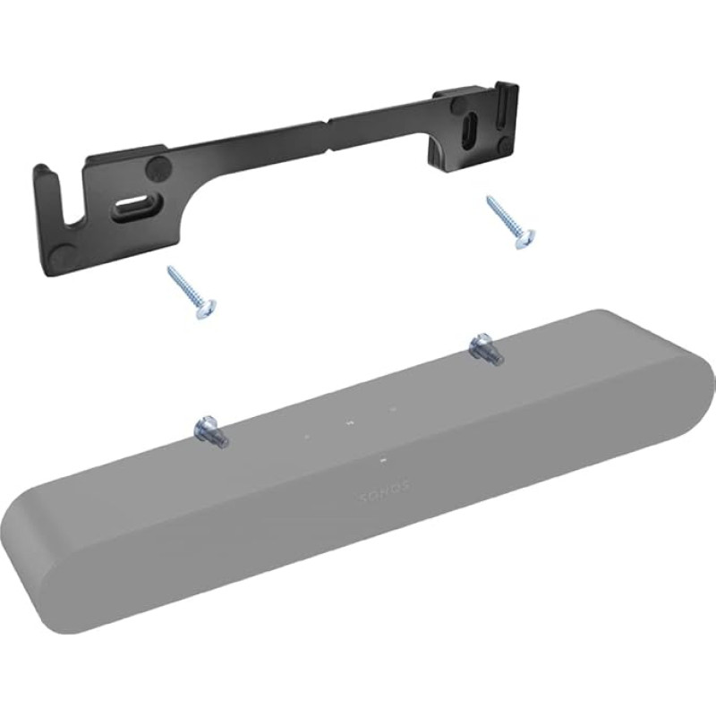 Wall Mount Bracket for Sonos Ray Soundbar (Sturdy Metal, Durable Painting, Easy to Install on the Wall, Compatible with Sonos Ray, Black)