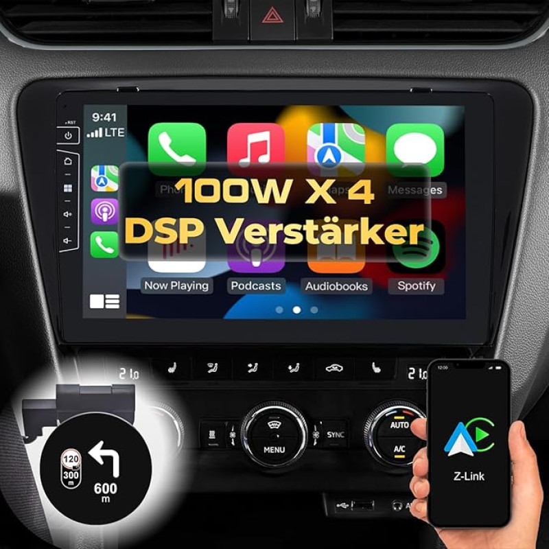 Dynavin Car Radio Navigation System for VW Golf 7 Passat B8 Tiguan Polo Skoda Octavia Superb, 9/10.1 Inch OEM Radio with Bluetooth, DAB+ Ready, Compatible with Carplay and Android Car