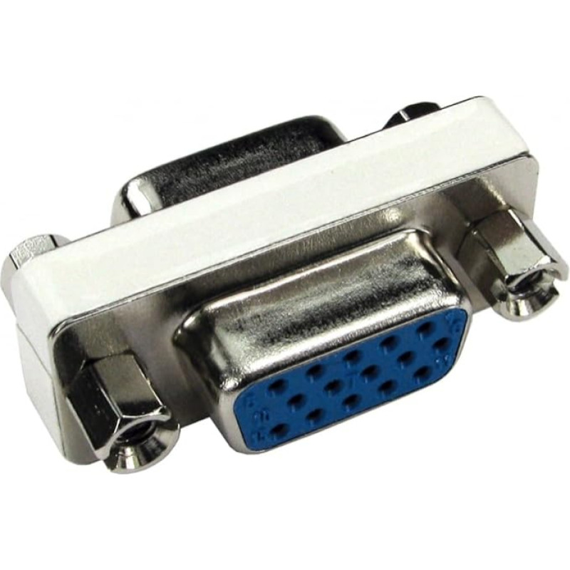 rhinocables® 15 Pin Female to Female VGA SVGA Adapter Coupler Joiner Video Cable Gender Converter