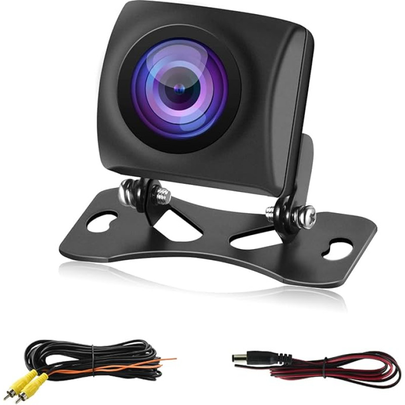 CAMECHO Universal Car Reversing Camera for Car, Rear View Camera with HD Night Vision, 170° Wide Angle, IP68 Waterproof, 12 V Reversing Camera for Car/Truck/Caravan/Bus