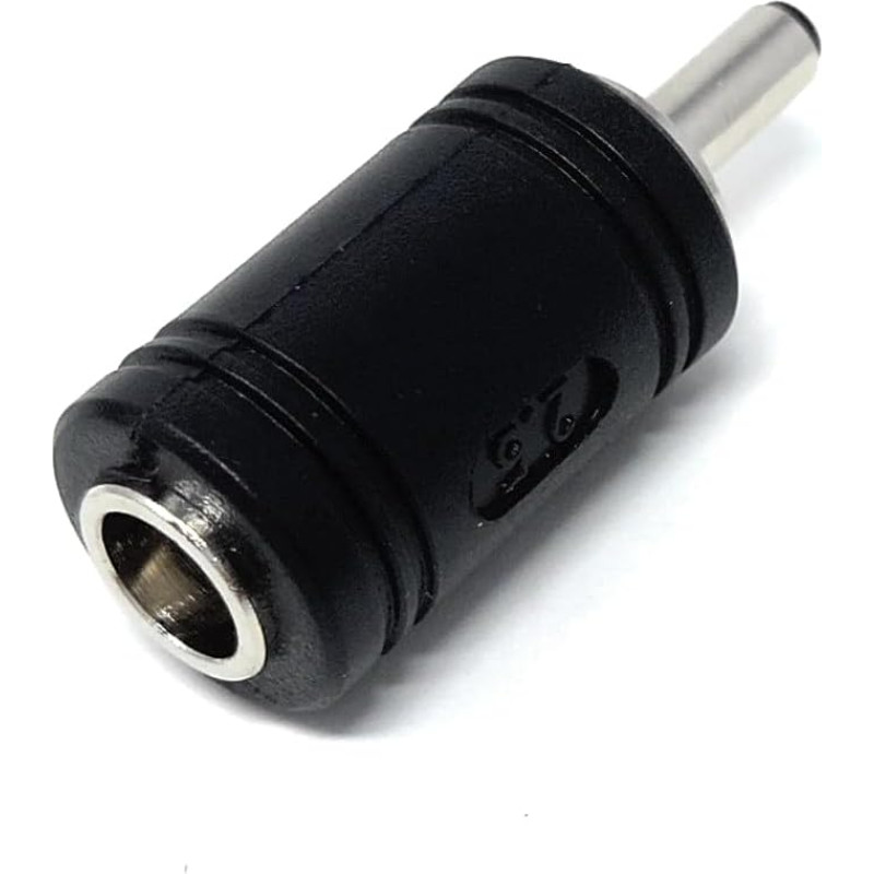 3,5 mm x 1,3 mm Klinke auf 5,5 x 2,5 mm Gleichstrom-Buchse, Klinke auf DC-Klinkenstecker, Kabel-Konverter-Adapter (1, schwarz)
