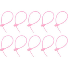 sourcing map Silikon-Kabelbinder, vidinis kabelinis segtukas, 22,9 cm, Kabelbinder, Kabelwickler, Organizer für Zuhause, Büro, Küche, Lebensmitteltasche, Rosa, 20 Stück