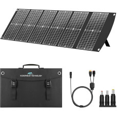 Ecosonique 100 W Portable Foldable Solar Panel Charger Fast Charging with USB-C PD3.0 USB-A QC3.0 DC 20 V Lightweight with Kickstand for Camping Power Station Solar Generators Mobile Phones Power Bank