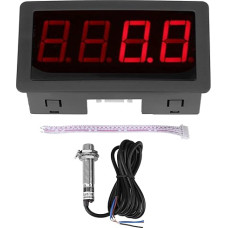 Baxnore Drehzahlmessgerät für digitale Drehzahlmesser mit NPN-Näherungssensor, ± 0,1%, 9999Hz Auto-Range-Frequenz, schnelle Aktualisierungsrate, Anti-Interferenz-Design für Motoren (Verrotten)