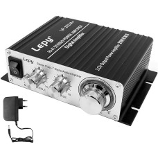 LP-2024A+ Hi-Fi Stereo Power Amplifier Digital Amplifier 3A Power Compatible with Computers, Mobile Phones or MP3 Players DAC etc - Black