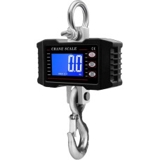 Digitale Kranwaage, 1500 kg Tragkraft, Hängewaage, Kranhakenwaage, LCD-Hintergrundbeleuchtung, industrielle Gewichtswaage für Bauernhofangeln (schwarz)