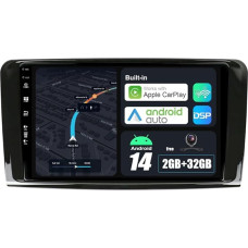 BXLIYER Android 14 IPS 9 Inch Car Radio for Benz GL ML Class W164 X164 ML350 ML450 ML500 GL320 GL450 - CarPlay + Android Car - Reversing Camera - 2G + 32G - 2 DIN - DAB Steering Wheel Control