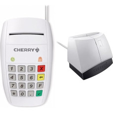 CHERRY ST-2100 išmaniųjų kortelių skaitytuvas ir SmartTerminal ST-1144UB USB kortelių skaitytuvas šviesiai pilka spalva
