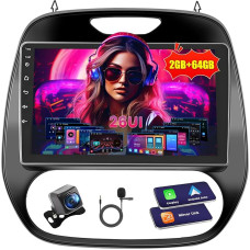 Inefala Autoradio für Renault Kaptur Captur (2014-2019), Android 2G+64G, Wireless Carplay & Android Auto, Radio 2 Din mit GPS/WiFi/Bluetooth/USB/RDS/FM Mikrofon Rückfahrkamera