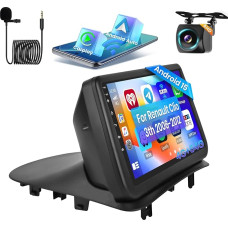 Hikity [4+64GB] Android 15 Autoradio für Renault Clio 3th 2006-2012 Radio CarPlay Android Auto Wireless Bildschrim 9